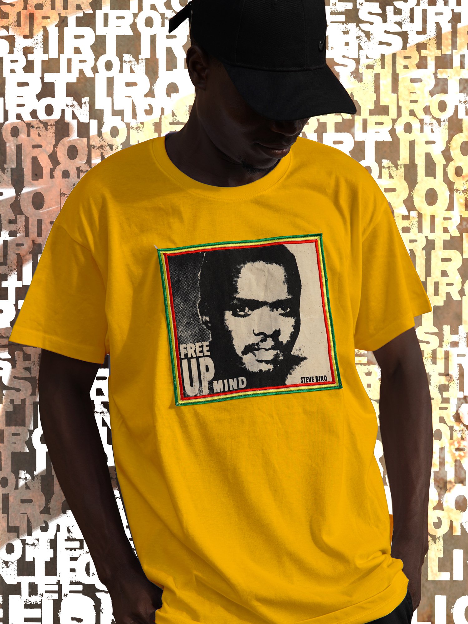 Tee Shirt Homme Steve Biko Free Up Mind Association ICOM