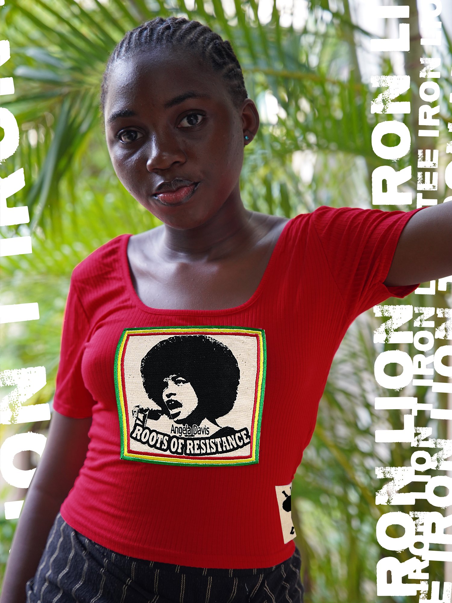 Crop top à manches Angela Davis