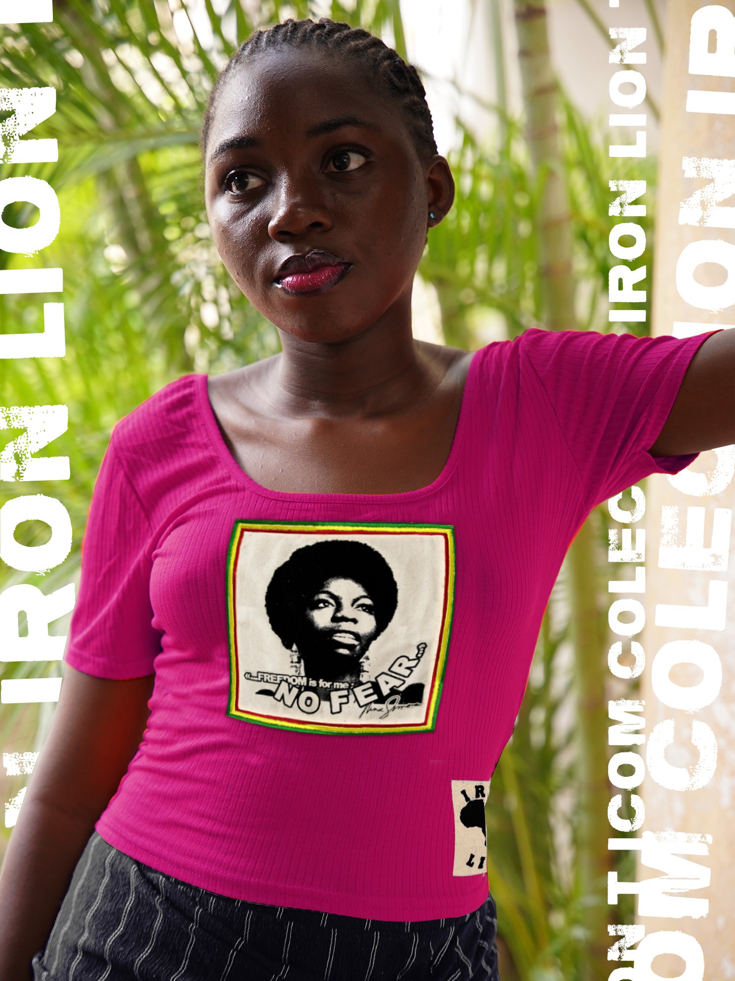 Crop-top à manches courts « Nina Simone »