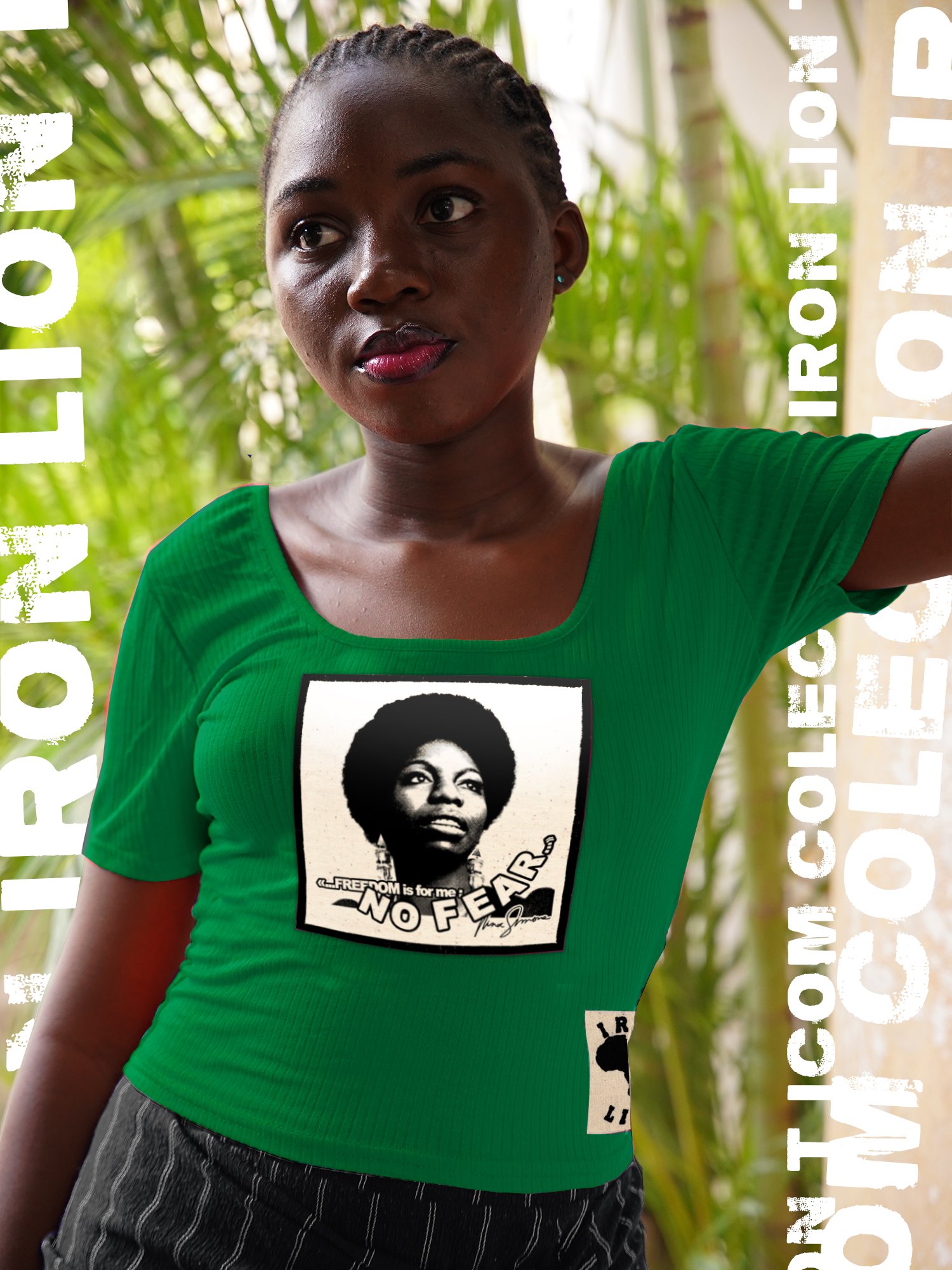 Crop-top à manches courts « Nina Simone »