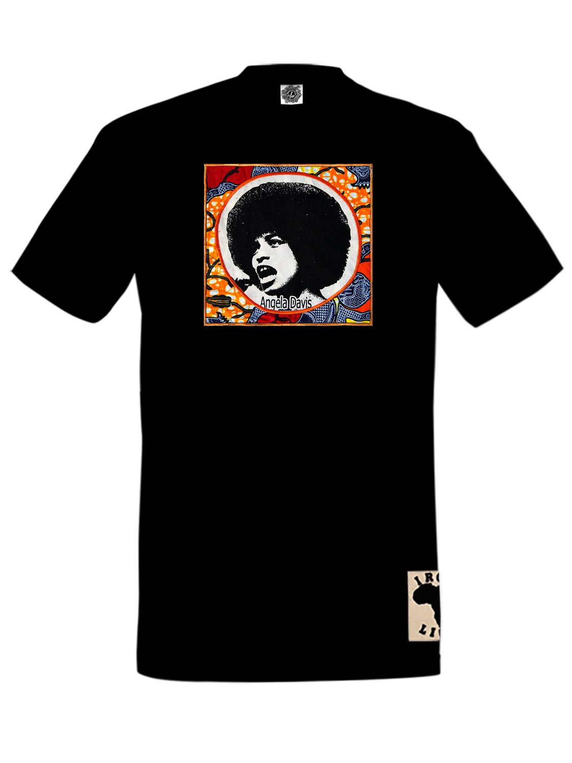 Tee-shirt Angela Davis « Roots of Resistance » – Coton 220g avec patch pièce unique.